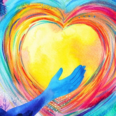 Painting - Abstract Heart - Colorful